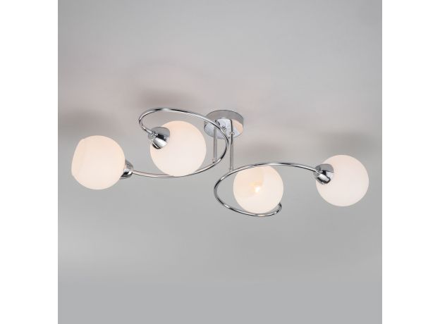 Потолочная люстра со стеклянными плафонами 30136/4 хром