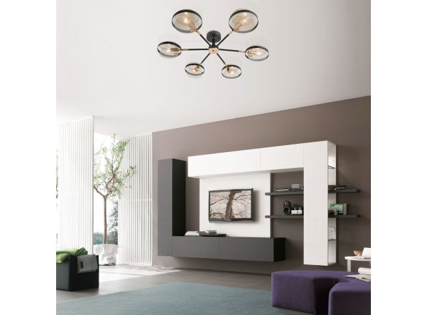 Потолочный светильник в стиле лофт 70121/6 черный