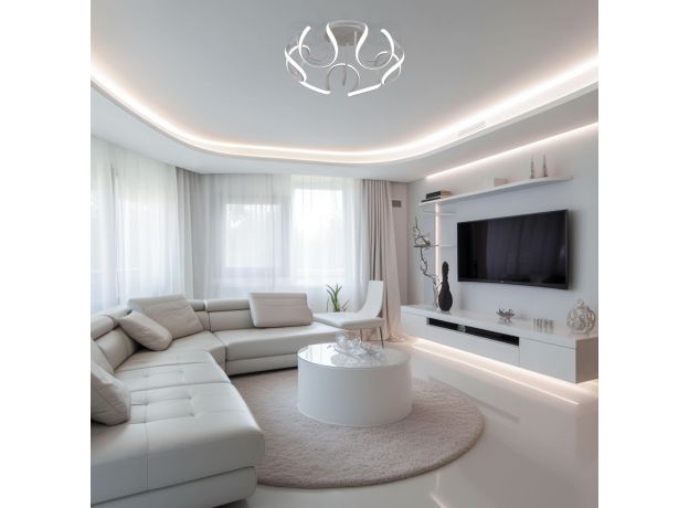 Потолочный светодиодный светильник с пультом управления 90238/1 белый