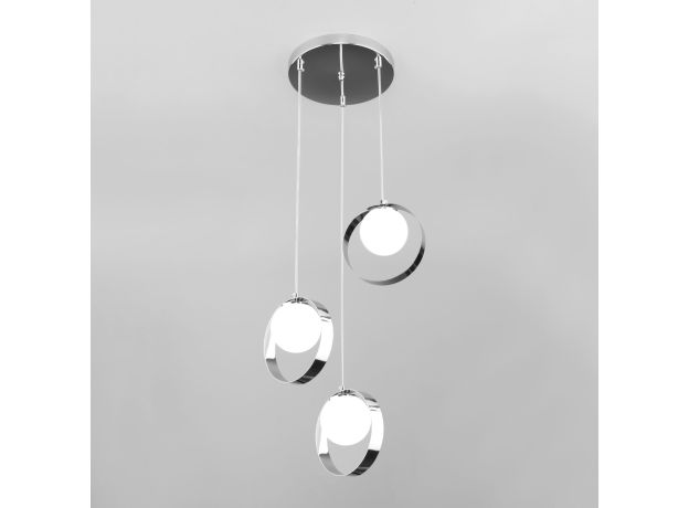 Подвесной светильник со стеклянными плафонами 50205/3 хром
