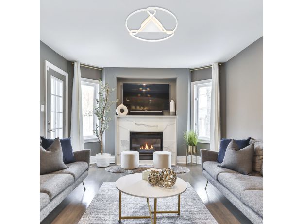 Потолочный светодиодный светильник с пультом управления 90232/3 белый