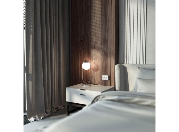 Рамка из поликарбоната для двойной розетки Hammer серебряный W0082406