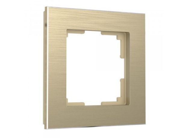 Рамка из металла на 1 пост Аluminium шампань алюминий W0011711