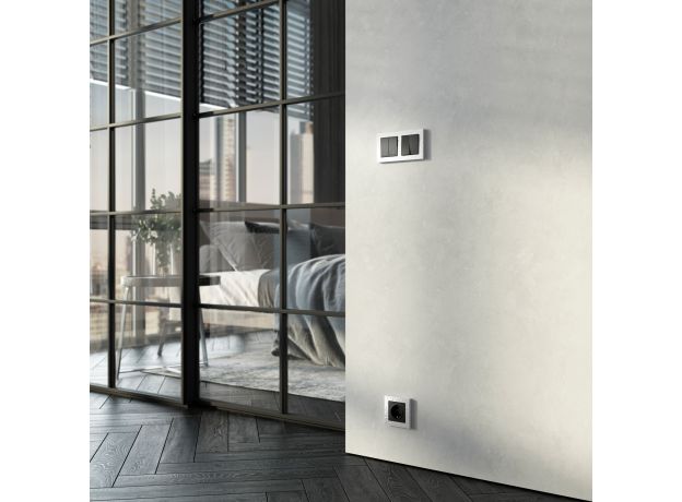 Рамка из поликарбоната на 1 пост Hammer белый W0012401