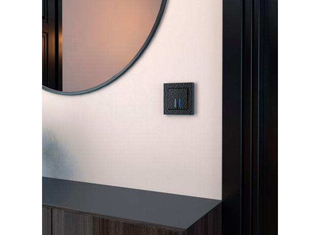 Рамка из поликарбоната на 1 пост Hammer черный W0012408