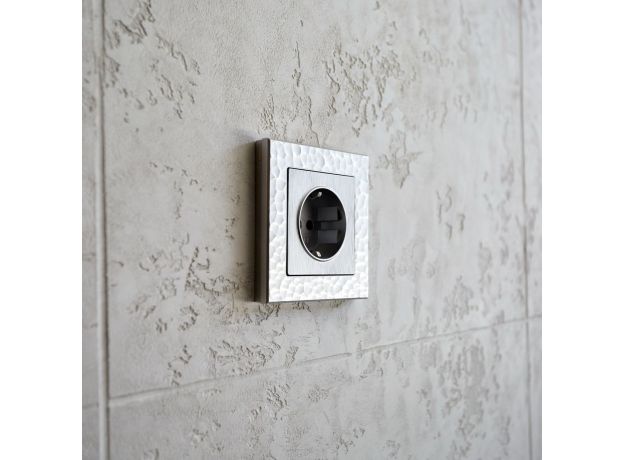 Рамка из поликарбоната на 1 пост Hammer серебряный W0012406