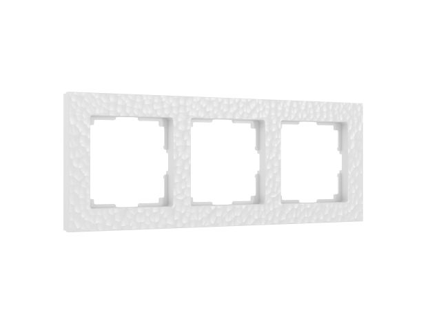Рамка из поликарбоната на 3 поста Hammer белый W0032401