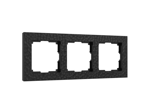 Рамка из поликарбоната на 3 поста Hammer черный W0032408