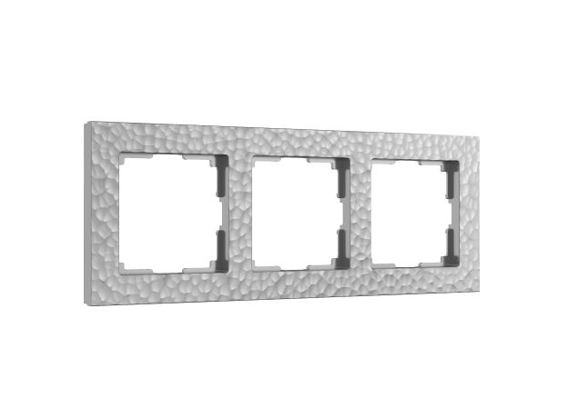 Рамка из поликарбоната на 3 поста Hammer серебряный W0032406