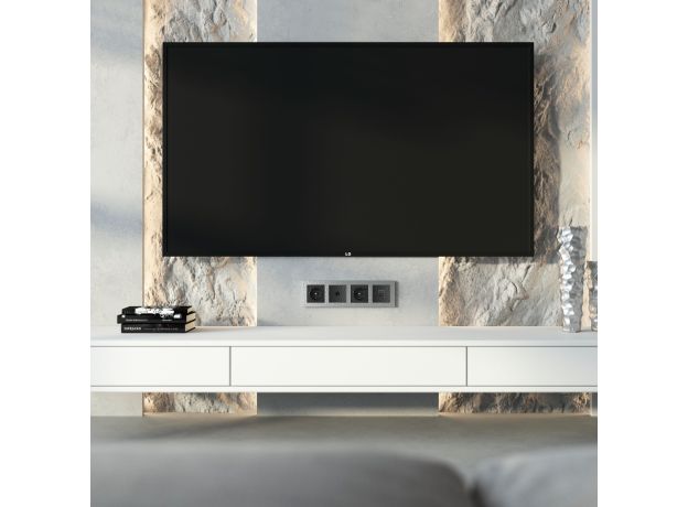 Рамка из поликарбоната на 4 поста Hammer серебряный W0042406