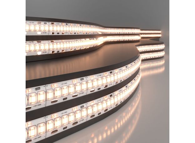 Светодиодная лента 12 В 16 Вт/м 240 Led/м 2835 IP65, теплый белый 3300K, 5 м Лента светодиодная 12V 16W 240Led 2835 IP65 тёплый белый, 5м