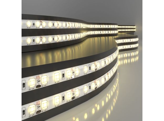 Светодиодная лента 12 В 9,6 Вт/м 120 Led/м 2835 IP65, теплый белый 3300K, 5 м Лента светодиодная 12V 9,6W 120Led 2835 IP65 теплый белый, 5м