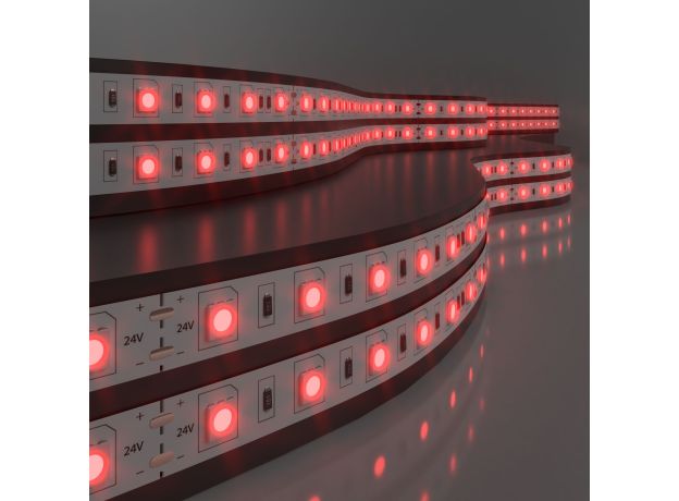 Светодиодная лента 24 В 14,4 Вт/м 60 Led/м 5050 IP20, красный, 5 м Лента светодиодная 24V 14,4W 60Led 5050 IP20 красный, 5м