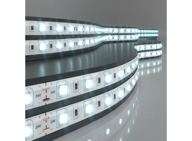 Светодиодная лента 24 В 14,4 Вт/м 60 Led/м 5050 IP65, холодный белый 6500K, 5 м Лента светодиодная 24V 14,4W 60Led 5050 IP65 холодный белый, 5м