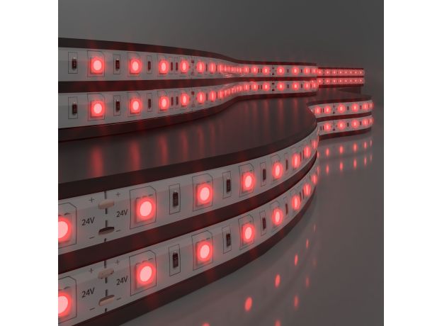 Светодиодная лента 24 В 14,4 Вт/м 60 Led/м 5050 IP65, красный, 5 м Лента светодиодная 24V 14,4W 60Led 5050 IP65 красный, 5м