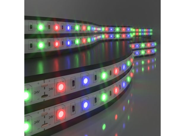 Светодиодная лента 24 В 14,4 Вт/м 60 Led/м 5050 IP65, RGB, 5 м Лента светодиодная 24V 14,4W 60Led 5050 IP65 RGB, 5м