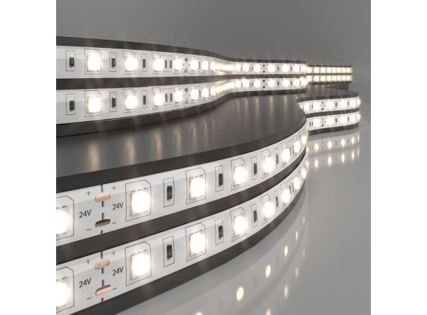 Светодиодная лента 24 В 14,4 Вт/м 60 Led/м 5050 IP65, теплый белый 3300K, 5 м Лента светодиодная 24V 14,4W 60Led 5050 IP65 теплый белый, 5м