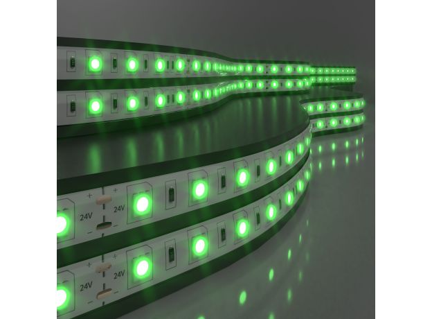Светодиодная лента 24 В 14,4 Вт/м 60 Led/м 5050 IP65, зеленый, 5 м Лента светодиодная 24V 14,4W 60Led 5050 IP65 зеленый, 5м
