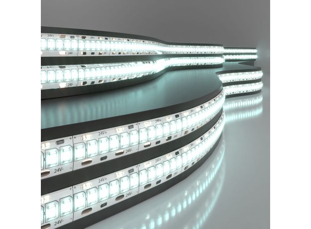 Светодиодная лента 24 В 16 Вт/м 240 Led/м 2835 IP65, холодный белый 6500 K, 5 м Лента светодиодная 24V 16W 240Led 2835 IP65 холодный белый, 5м