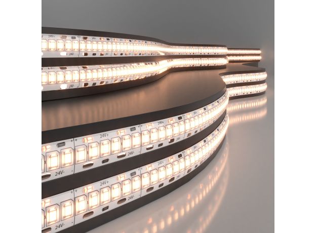 Светодиодная лента 24 В 16 Вт/м 240 Led/м 2835 IP65, теплый белый 3300K, 5 м Лента светодиодная 24V 16W 240Led 2835 IP65 тёплый белый, 5м