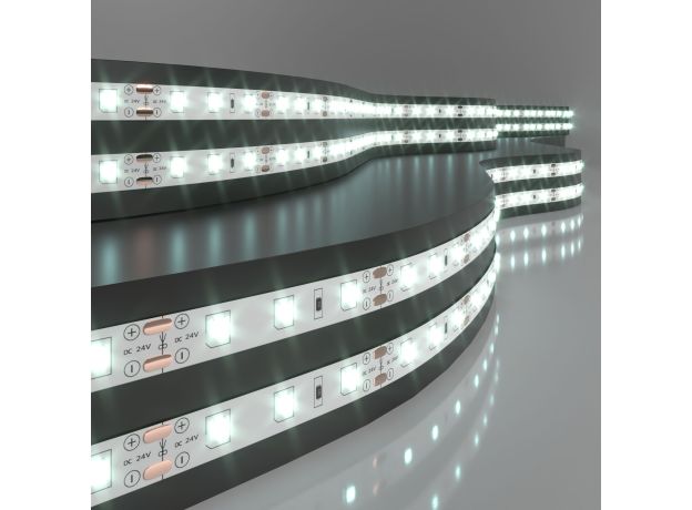 Светодиодная лента 24 В 4,8 Вт/м 60 Led/м 2835 IP20, холодный белый 6500K, 5 м Лента светодиодная 24V 4,8W 60Led 2835 IP20 холодный белый, 5м