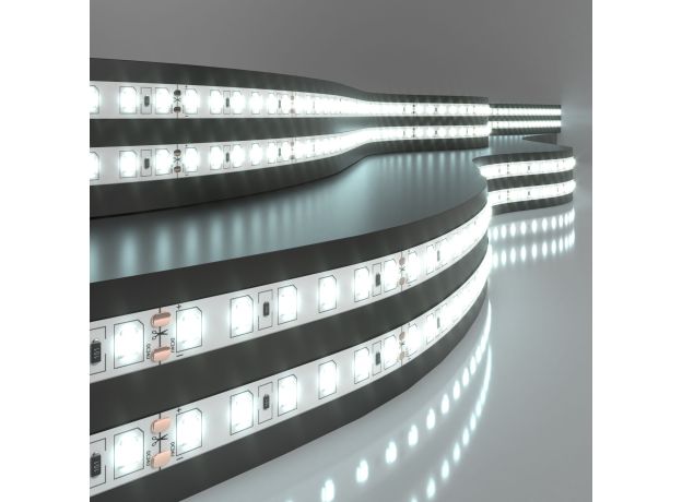Светодиодная лента 24 В 9,6 Вт/м 120 Led/м 2835 IP20, холодный белый 6500K, 5 м Лента светодиодная 24V 9,6W 120Led 2835 IP20 холодный белый, 5м