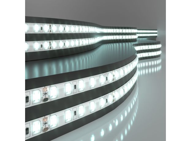 Светодиодная лента 24 В 9,6 Вт/м 120 Led/м 2835 IP65, холодный белый 6500K, 5 м Лента светодиодная 24V 9,6W 120Led 2835 IP65 холодный белый, 5м