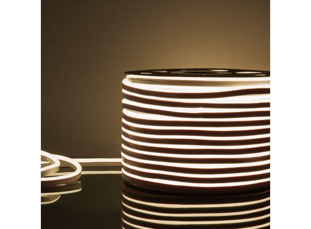 Светодиодный гибкий неон 220 В 9.6 Вт/м 120 Led/м 2835 IP67, односторонний дневной белый 4200 K, 50 м Гибкий неон 220V 9,6W 120Led 2835 IP67 односторонний дневной белый, 50 м