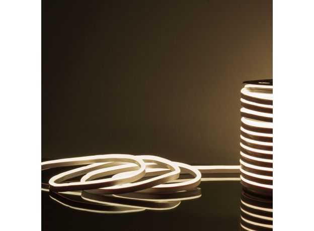 Светодиодный гибкий неон 220 В 9.6 Вт/м 120 Led/м 2835 IP67, односторонний дневной белый 4200 K, 50 м Гибкий неон 220V 9,6W 120Led 2835 IP67 односторонний дневной белый, 50 м