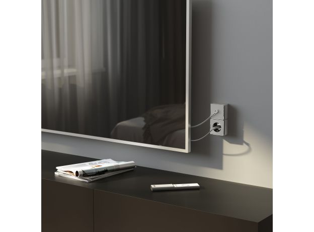 ТВ-розетка оконечная Gallant серебряный W5083006