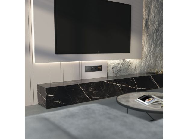 ТВ-розетка оконечная (Hammar черный) W1283008