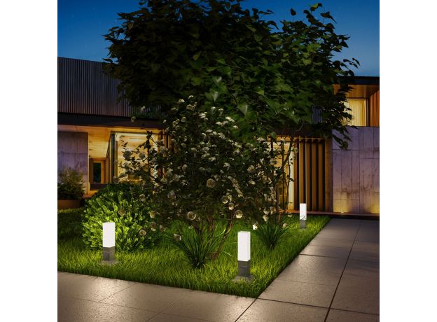 Ландшафтный светодиодный светильник серый IP54 1536 TECHNO LED