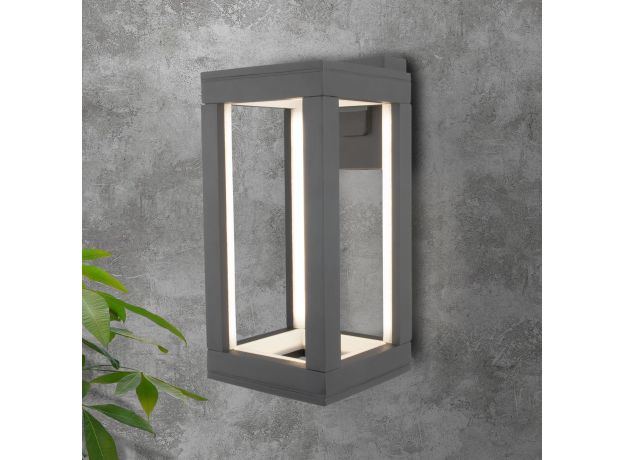 Уличный настенный светодиодный светильник Frame LED IP54 1527 TECHNO LED серый