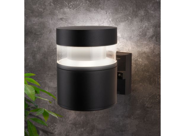 Уличный настенный светодиодный светильник Черный 1530 TECHNO LED  черный