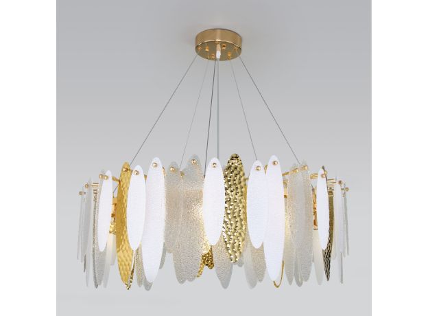 Умная подвесная люстра с фактурным стеклом 326/10