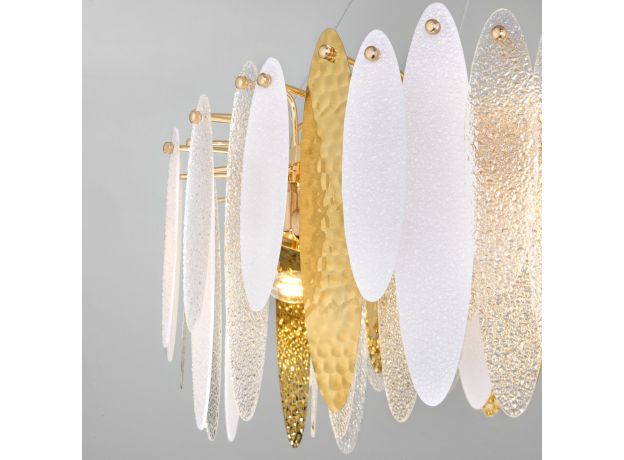 Умная подвесная люстра с фактурным стеклом 326/10