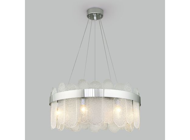 Умная подвесная люстра с фактурным стеклом 333/8