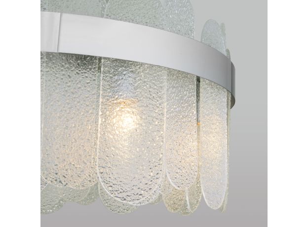 Умная подвесная люстра с фактурным стеклом 333/8