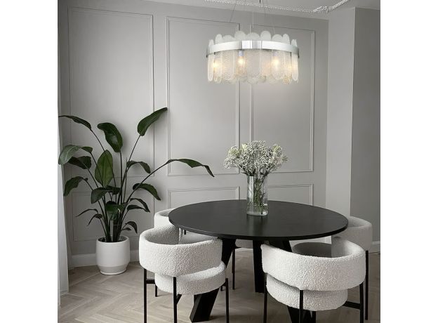 Умная подвесная люстра с фактурным стеклом 333/8