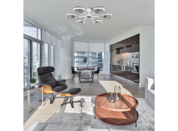 Умный потолочный светильник в стиле лофт 70121/6 белый Smart