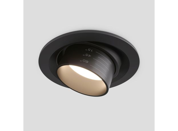 Встраиваемый светодиодный светильник с регулировкой угла освещения 9920 LED 15W 4200K черный
