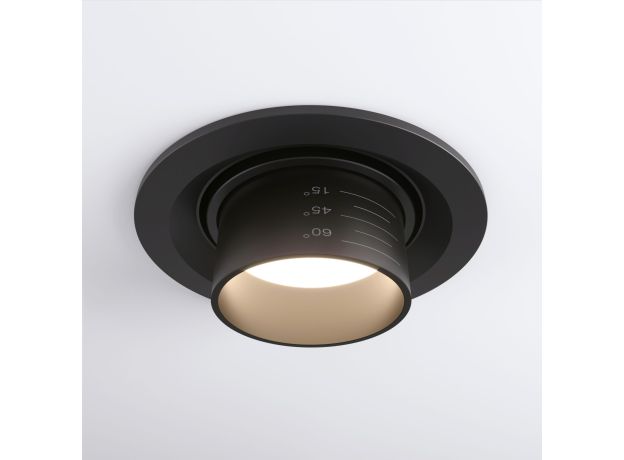 Встраиваемый светодиодный светильник с регулировкой угла освещения 9920 LED 15W 4200K черный