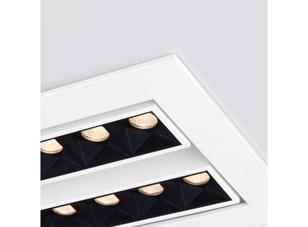 Встраиваемый точечный светодиодный светильник 9923 LED 20W 4200K белый/черный