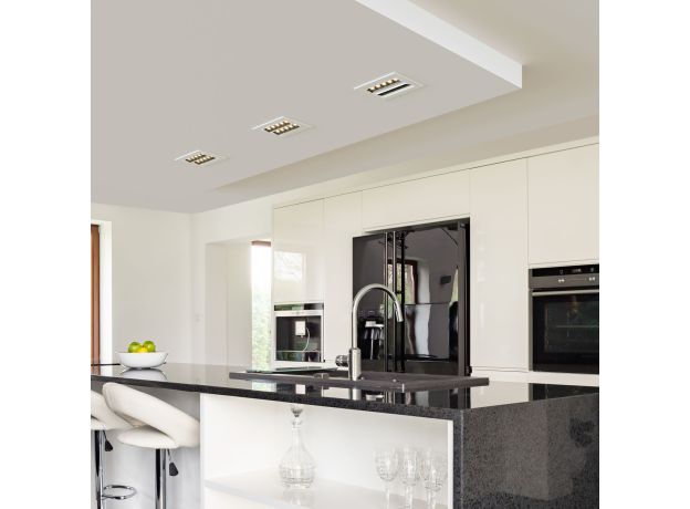 Встраиваемый точечный светодиодный светильник 9923 LED 20W 4200K белый/черный