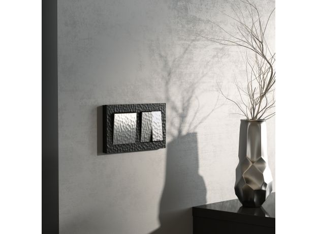 Выключатель одноклавишный (Hammaer серебряный) W1210006