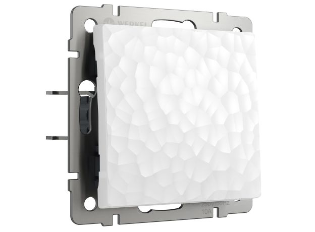 Выключатель одноклавишный (Hammer белый) W1210001