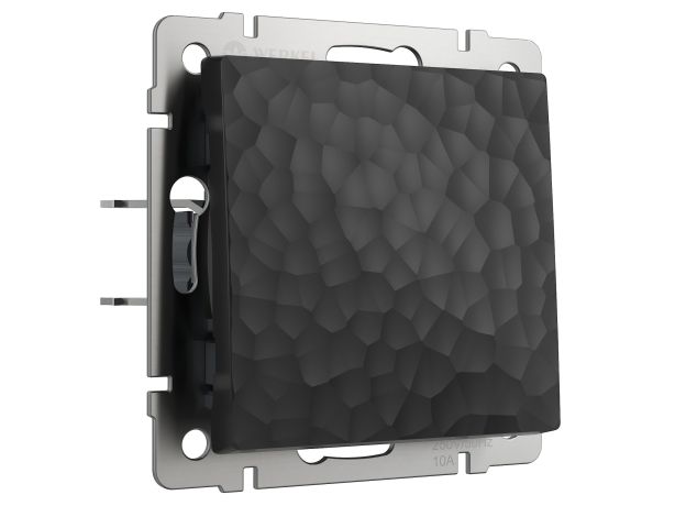 Выключатель одноклавишный проходной (Hammar черный) W1212008