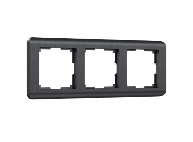 Рамка из поликарбоната на 3 поста Stream графит W0032104