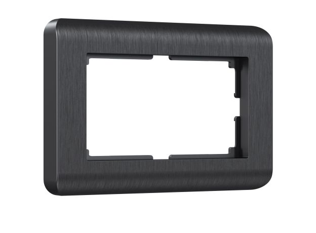 Рамка из поликарбоната для двойной розетки Stream графит W0082104