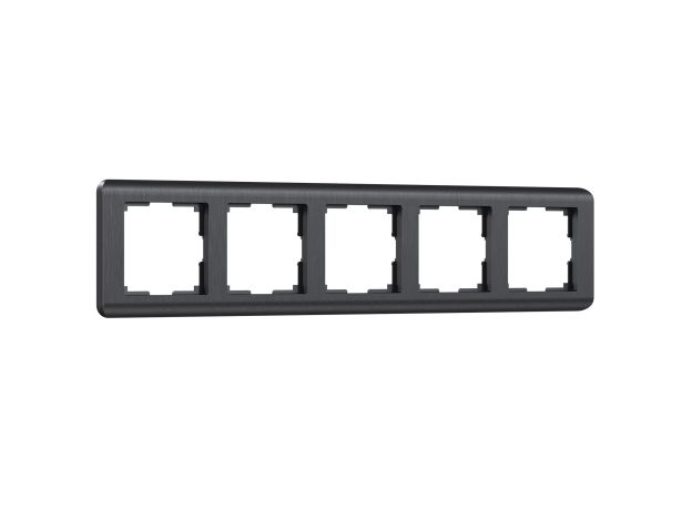 Рамка из поликарбоната на 5 постов Stream графит W0052104